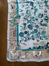 Load image into Gallery viewer, Hermes Silk Plume GM Shawl “Fantaisies indiennes” by Loïc Dubigeon 140.