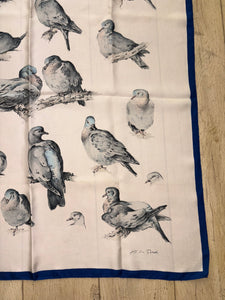 Hermes Silk Twill Scarf « Tourterelles » by Xavier de Poret.