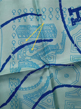 Load image into Gallery viewer, Hermes Silk Twill Scarf “De Passage à Paris” by Nathalie Vialars.