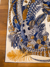 Load image into Gallery viewer, Hermes Cashmere and Silk GM Shawl « Plumes en Fete » by Aline Honoré 140