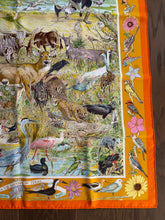Load image into Gallery viewer, Hermes Silk Twill Scarf “La vie sauvage du Texas” by Kermit Oliver.