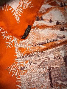 Hermes Silk Scarf “De Passage à Moscou” by  Nathalie Vialars.