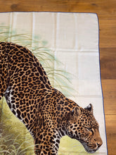 Load image into Gallery viewer, Hermes Cashmere/Silk GM Shawl “Panthers Paradis” by Robert Dallet 140.