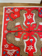 Load image into Gallery viewer, Hermes Cashmere and Silk GM Shawl «Les Leopards» by Christiane Vauzelles 140.