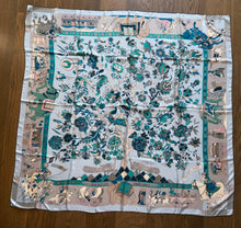 Load image into Gallery viewer, Hermes Silk Plume GM Shawl “Fantaisies indiennes” by Loïc Dubigeon 140.