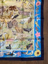 Load image into Gallery viewer, Hermes Silk Twill Scarf “La vie sauvage du Texas” by Kermit Oliver.