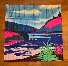 Load image into Gallery viewer, Limited Edition Hermes Silk Twill Scarf “Au Bout Du Monde” by Antoine Carbonne in support of Action of Addiction.