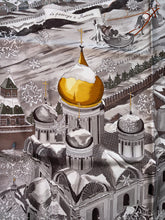 Load image into Gallery viewer, Hermes Silk Scarf “De Passage à Moscou” by  Nathalie Vialars.