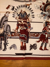 Load image into Gallery viewer, Hermes Cashmere and Silk GM Shawl “Kachinas” by Kermit Oliver 140.