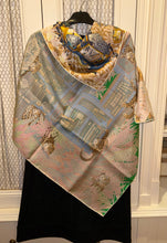 Load image into Gallery viewer, Hermes Silk Twill Double Sided Scarf Les 12 Leopards by Jin Kwon