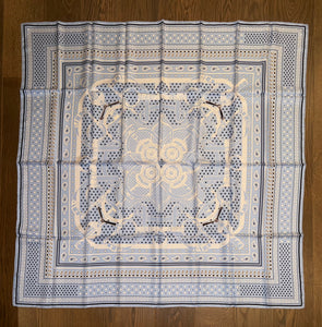 Hermes Silk GM Shawl “Eperon d’Or Bandana” by Henri d’Origny 140.