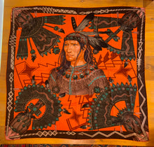 Load image into Gallery viewer, Hermes Cashmere/Silk GM Shawl “Cosmogonie apache” by Antoine Tzapoff 140.