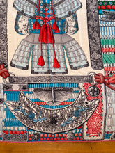 Load image into Gallery viewer, Hermes Cashmere/Silk Shawl “Parures de Samourais” by Aline Honore 140
