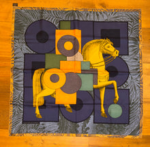 Load image into Gallery viewer, Hermes 100% Silk Twill Scarf “Cavalier en Formes” by Gianpaolo Pagni.