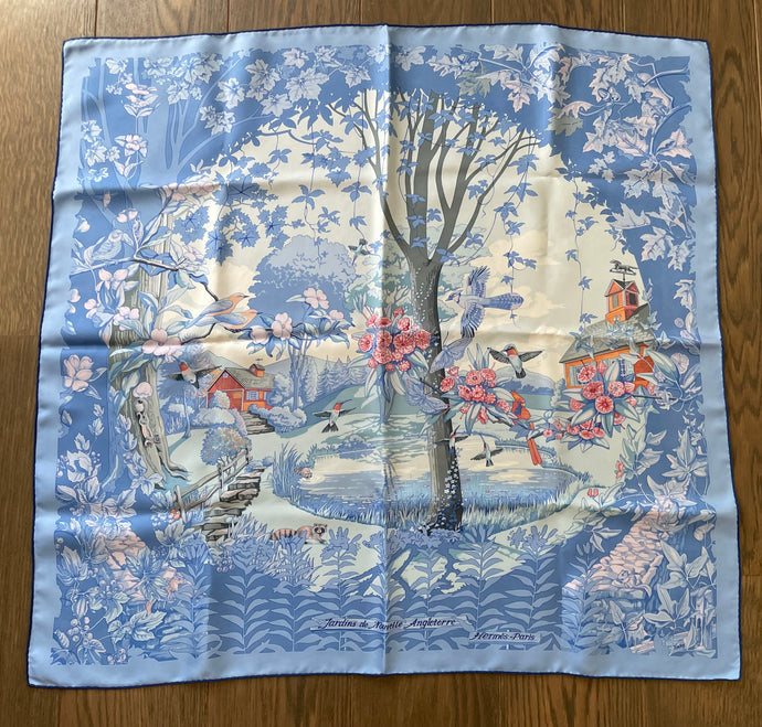 Hermes Silk Scarf “Jardins de la Nouvelle Angleterre” by Laurence Bourthoumieux (Toutsy)