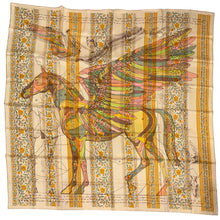 Load image into Gallery viewer, Hermes Silk Shawl “Le Pegase d’Hermes Au Bloc” 140