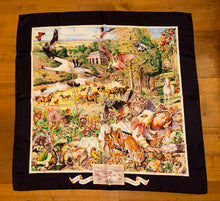 Load image into Gallery viewer, Limited edition Hermes Silk Twill Scarf “Madison Avenue” by Kermit Oliver.