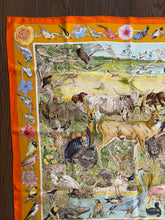 Load image into Gallery viewer, Hermes Silk Twill Scarf “La vie sauvage du Texas” by Kermit Oliver.