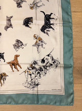 Load image into Gallery viewer, Hermes Silk Scarf «Race de chiens de chasse lI » by Karl Reille.