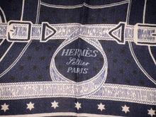 Load image into Gallery viewer, Hermes Cashmere/Silk GM Shawl “Eperon d’Or Bandana” by Henri d’Origny 140.