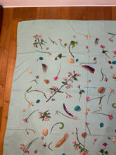 Load image into Gallery viewer, Hermes Cashmere and Silk GM Shawl “Fleurs et Plumes” by Leigh P. Cook 140.