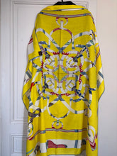 Load image into Gallery viewer, Hermes Cashmere/Silk Shawl “Eperon d’Or et Tenues de Jour” by  Henri d'Origny and Jacques Eudel 140