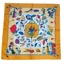 Load image into Gallery viewer, Limited edition Hermes Silk Twill Scarf “Ombrelles et Parapluies” for Citigroup Private Bank by Hubert de Watrigant.