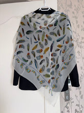 Load image into Gallery viewer, Hermes Silk Mousseline GM Shawl “Plumes” by Henri de Linares
