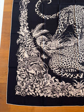 Load image into Gallery viewer, Hermes Cashmere and Silk GM Shawl « Jungle Love Tattoo » by Robert Dallet 140.