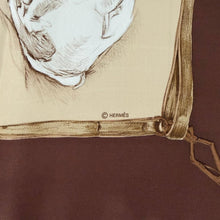 Load image into Gallery viewer, Hermes Silk Twill Scarf «Les Levriers» by Xavier de Poret.
