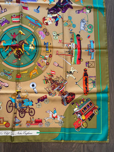 Hermes Silk Twill Scarf “Les Clefs du Notre Enfance” by Lois Dubigeon.