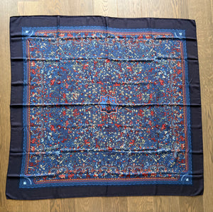 Cashmere/Silk HERMES shawl “Les Jardins D'Armenie” by Karen Petrossian 140.