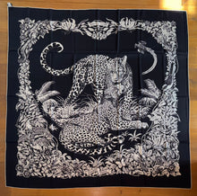 Load image into Gallery viewer, Hermes Cashmere and Silk GM Shawl « Jungle Love Tattoo » by Robert Dallet 140.
