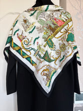 Load image into Gallery viewer, Hermes Silk jacquard Scarf “La Comédie Italienne” by Philippe Ledoux.