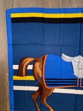 Load image into Gallery viewer, Hermes Cashmere/Silk Shawl “Cheval À La Couverture” by Jacques Eudel 140