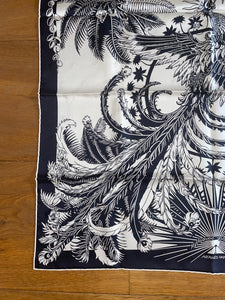 Hermes Vintage Silk Jacquard Scarf “MYTHIQUES PHOENIX” by Laurence Bourthoumieux.