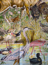 Load image into Gallery viewer, Hermes Silk Twill Scarf “La vie sauvage du Texas” by Kermit Oliver.