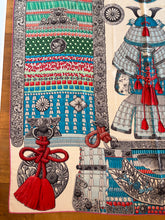 Load image into Gallery viewer, Hermes Cashmere/Silk Shawl “Parures de Samourais” by Aline Honore 140