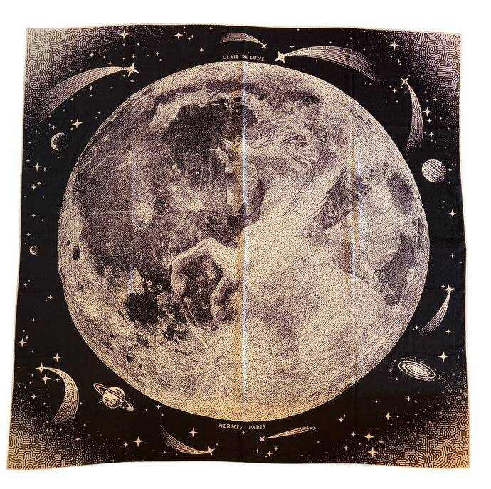 HERMES Cashmere/Silk Shawl “Clair de Lune” by Dimitri Rybaltchenko 140.