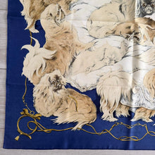 Load image into Gallery viewer, Hermes Silk Twill Scarf «Pékinois» by Xavier de Poret