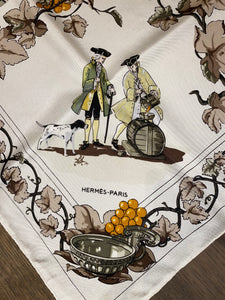 Limited edition Hermes Silk Scarf “Vendanges II” by Caty Latham.