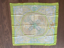 Load image into Gallery viewer, Hermes Silk Mousseline Scarf “Parures Oceanus” by Laurence Bourthoumieux.