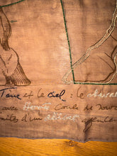 Load image into Gallery viewer, Exceptional beaded Hermès silk chiffon shawl “Le Pegase Lumiere” 140