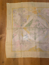 Load image into Gallery viewer, Hermes Silk Mousseline Scarf “Giverny” by Laurence Bourthoumieux.