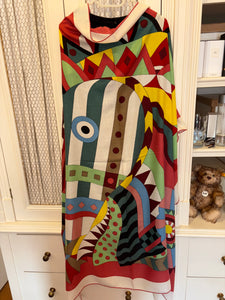 Hermes Cashmere/Silk GM Shawl “Cheval de Fete” by Jan Bajtlik 140.