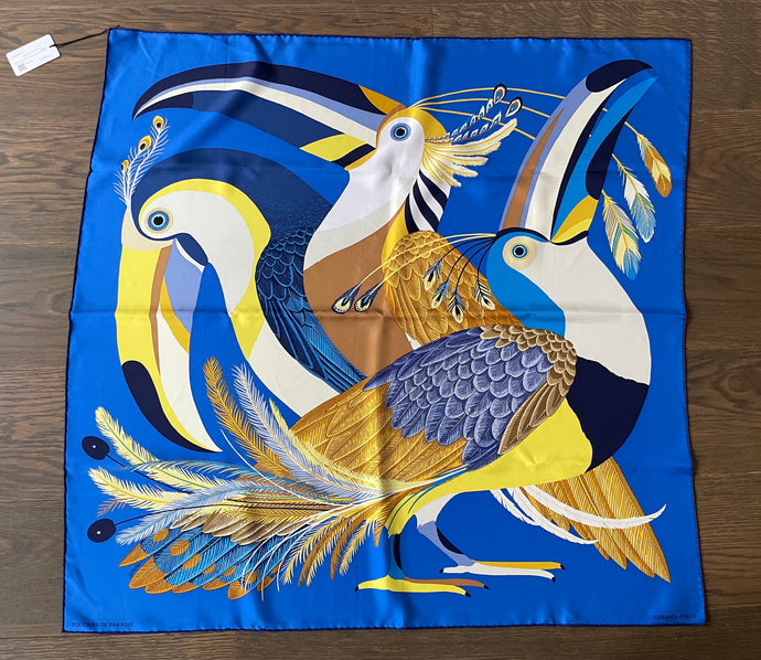 Hermes 100% Silk Scarf «Toucans de Paradis » by Katie Scott.