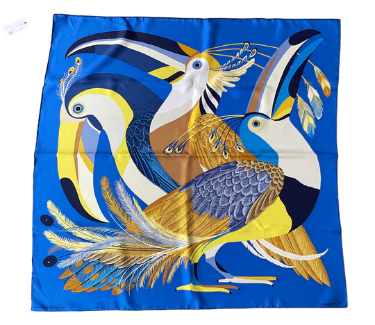 Hermes 100% Silk Scarf «Toucans de Paradis » by Katie Scott.