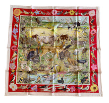Load image into Gallery viewer, Hermes Silk Twill Scarf “La vie sauvage du Texas” by Kermit Oliver.