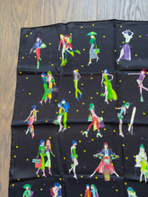 Load image into Gallery viewer, Hermes Vintage Silk Scarf “Les Parisiennes De Kiraz“ by Edmond Kiraz.