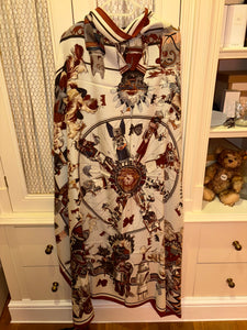 Hermes Cashmere and Silk GM Shawl “Kachinas” by Kermit Oliver 140.